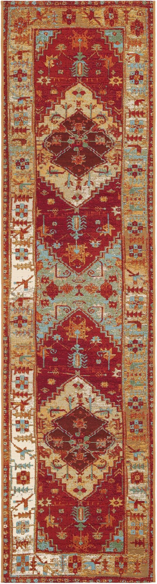 2' x 8'  Washable Traditional Indoor / Outdoor Runner Rug