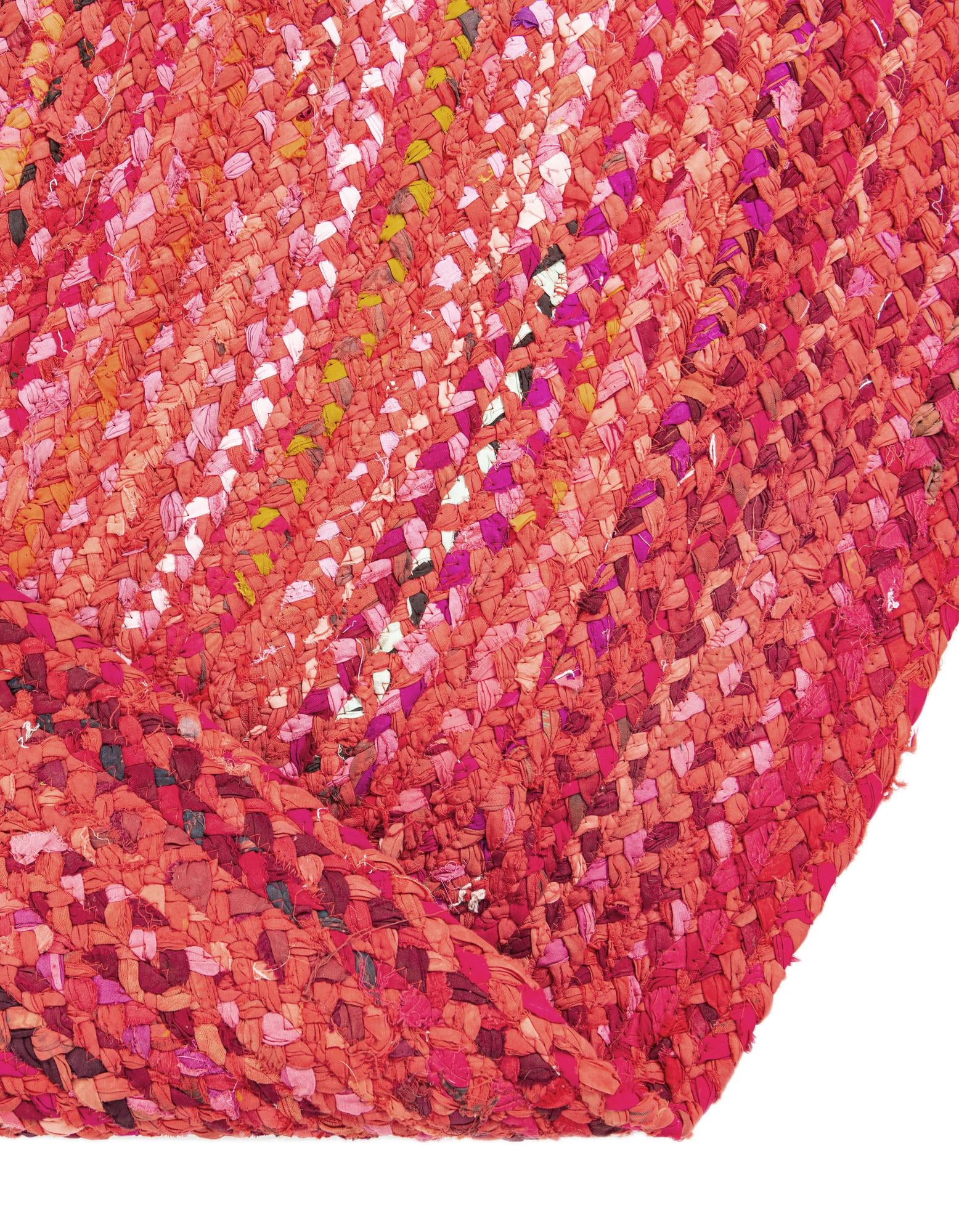 2' 2 x 3' 7 Handmade Braided Chindi Hearth Rug