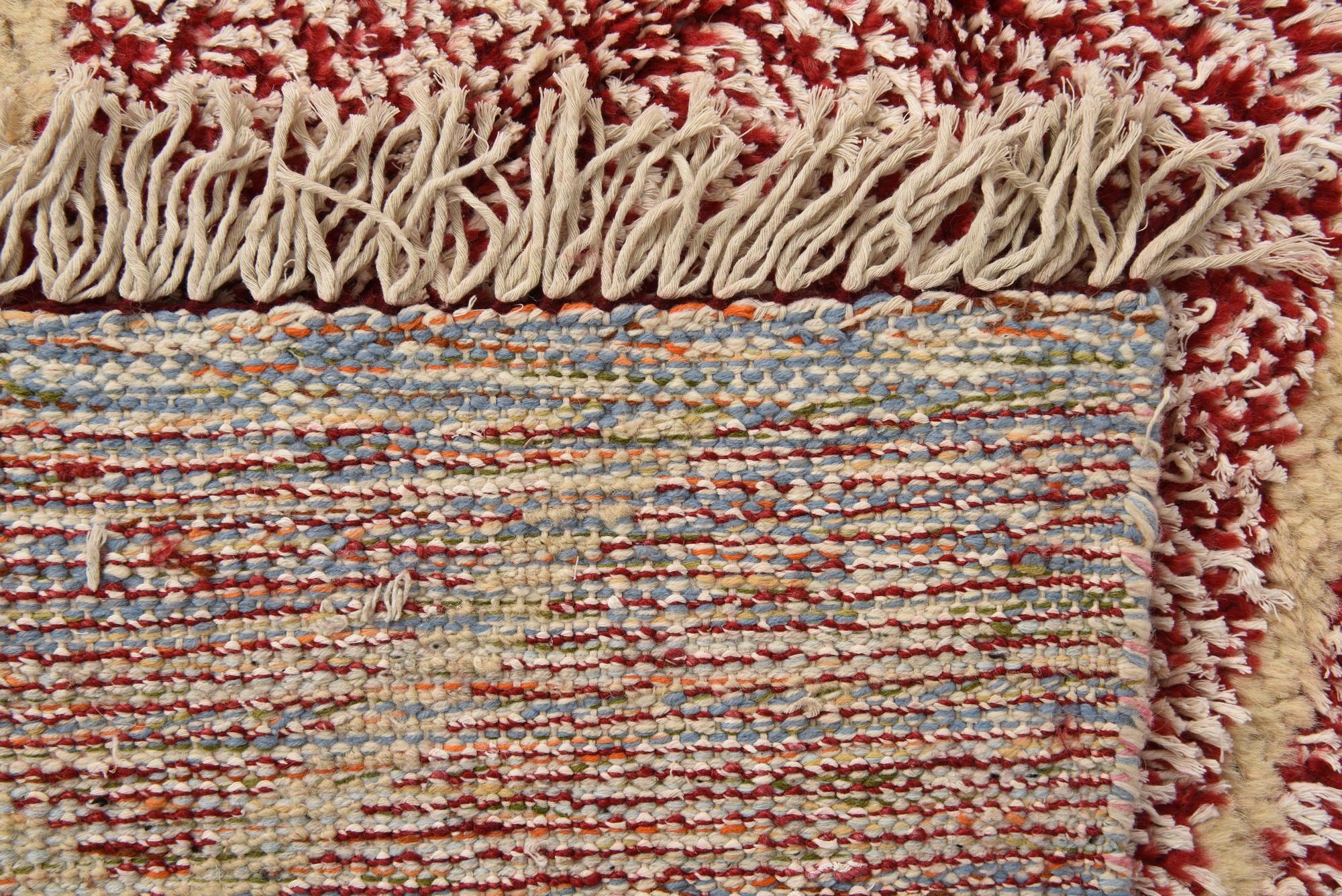 8' x 10' 9 Hand Knotted Moroccan Wool Rug