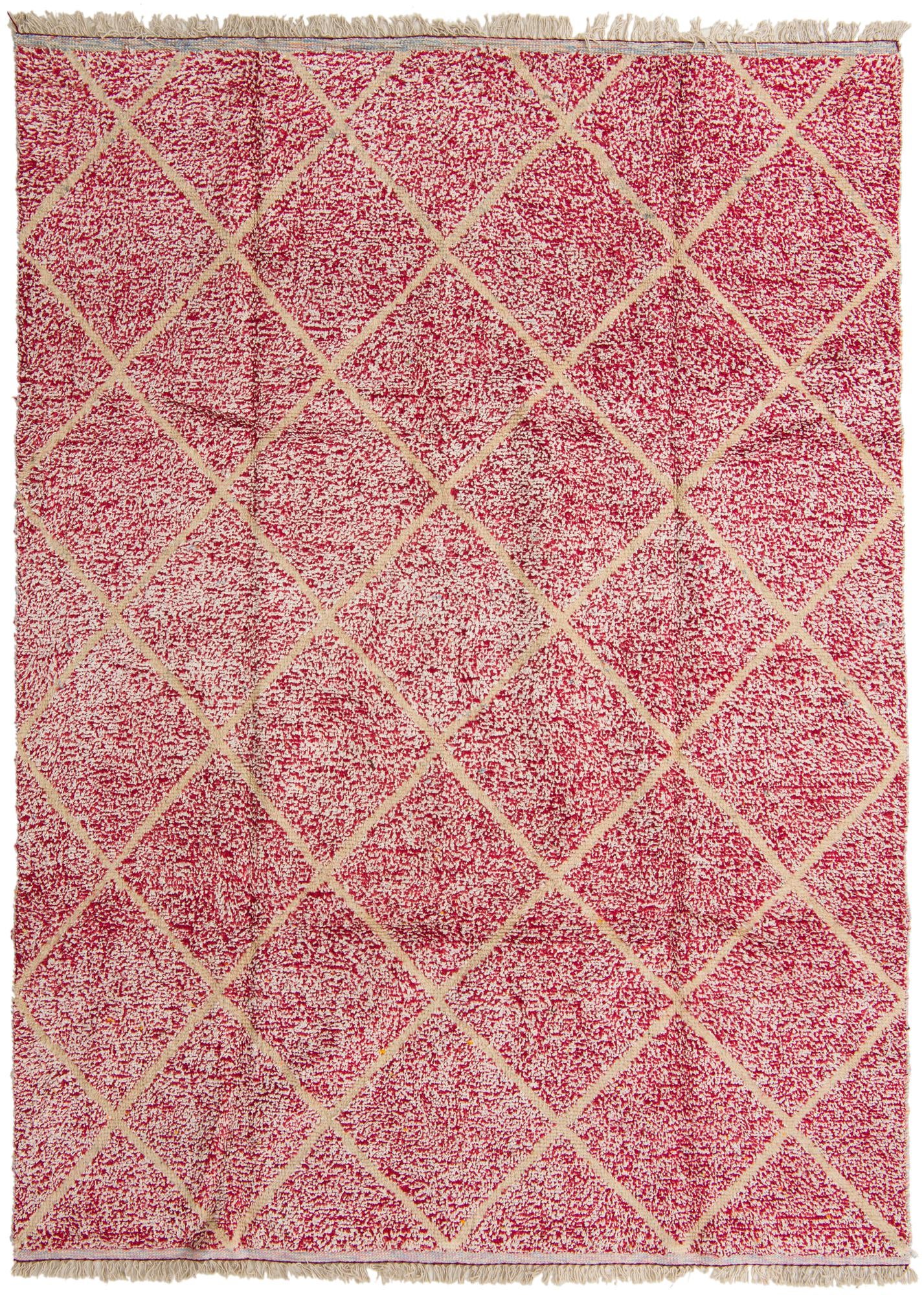 8' x 10' 9 Hand Knotted Moroccan Wool Rug