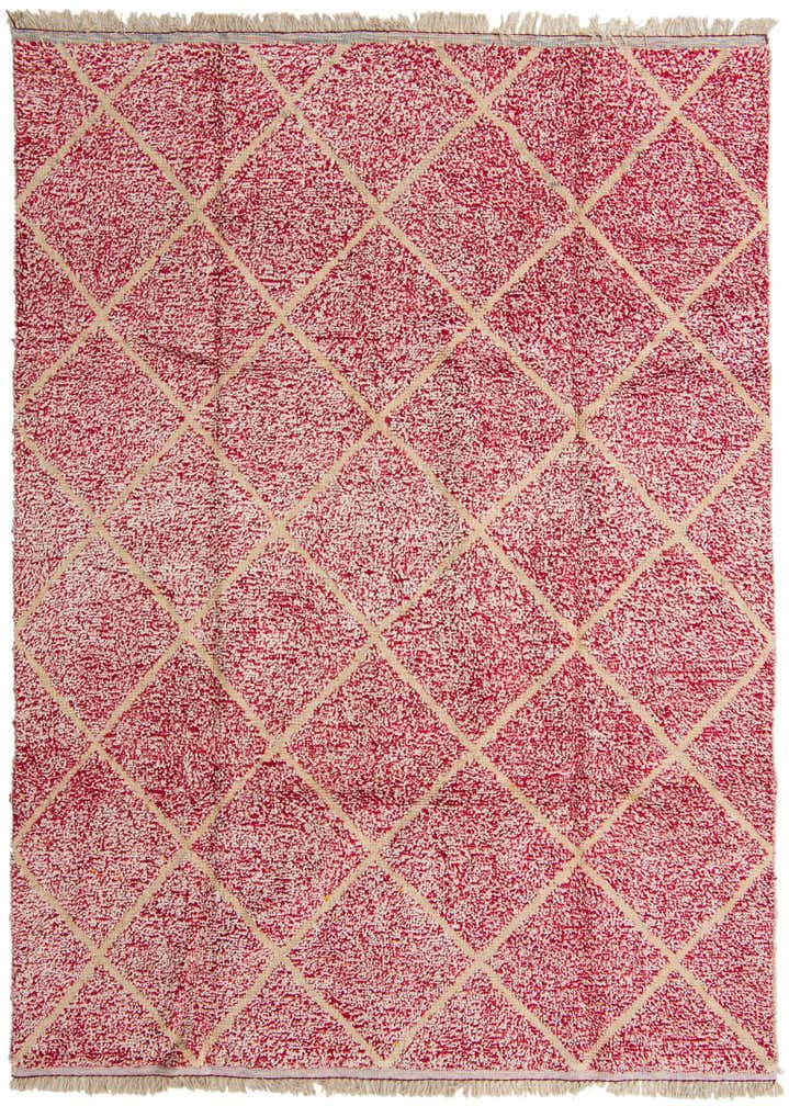 8' x 10' 9 Hand Knotted Moroccan Wool Rug