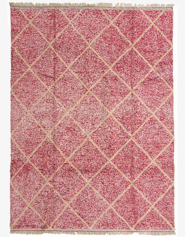 8' x 10' 9 Hand Knotted Moroccan Wool Rug