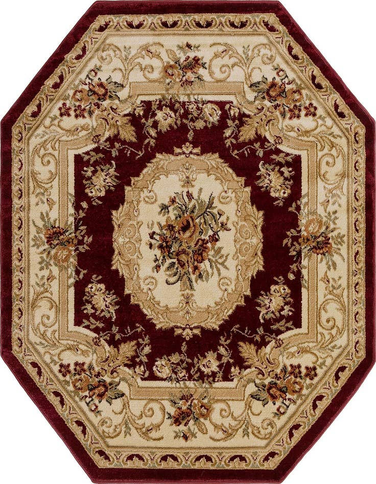 Detail image of 5' 3 x 5' 3 Chateau Octagon Rug