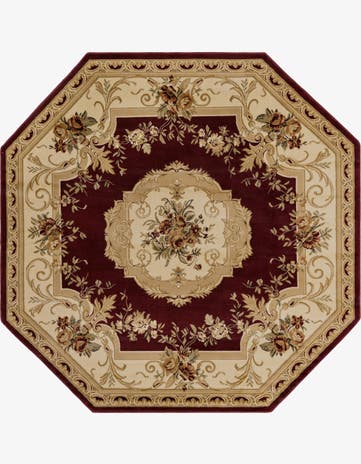 Red Chateau Octagon Rug