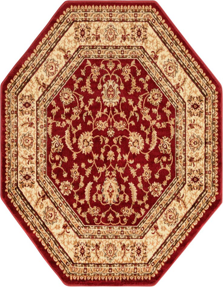 Detail image of 5' 3 x 5' 3 Classic Agra Octagon Rug
