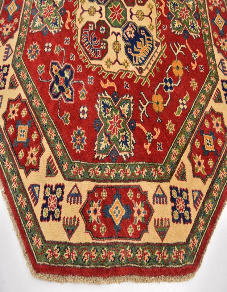 Detail image of 5' 7 x 5' 7  Hand Knotted Kazak Octagon Rug