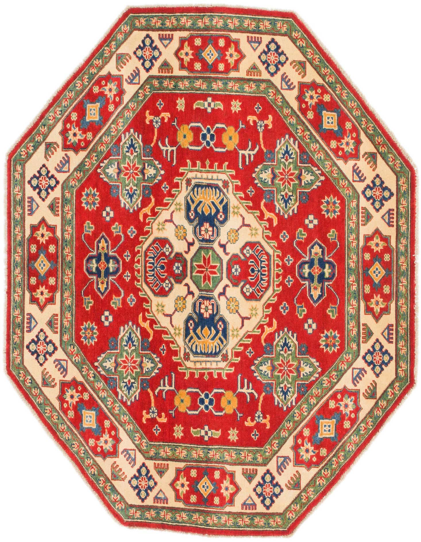 Primary image 5' 7 x 5' 7  Hand Knotted Kazak Octagon Rug