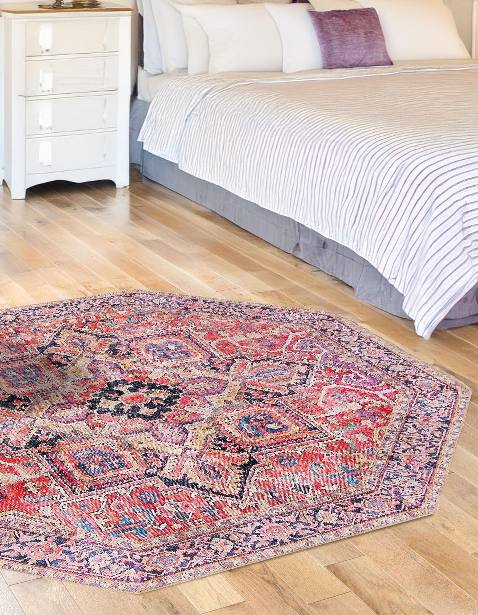 5' x 5' Washable Timeless Octagon Rug