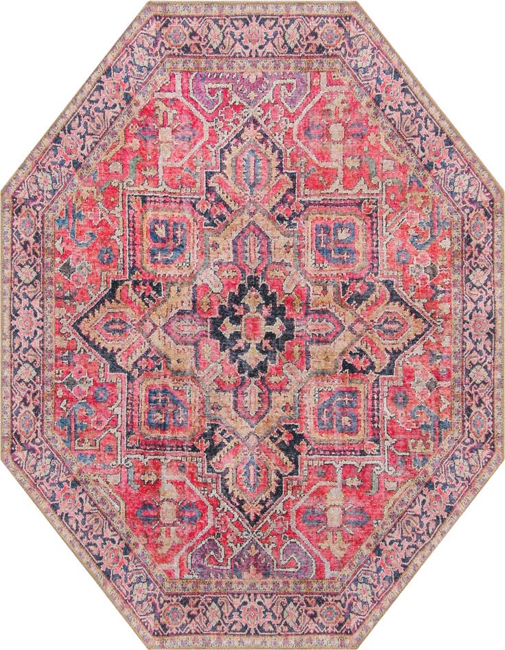Detail image of 5' x 5' Washable Timeless Octagon Rug