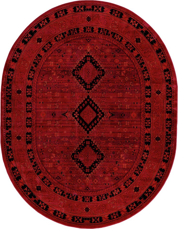 Detail image of 7' 10 x 10' Bokhara Oval Rug
