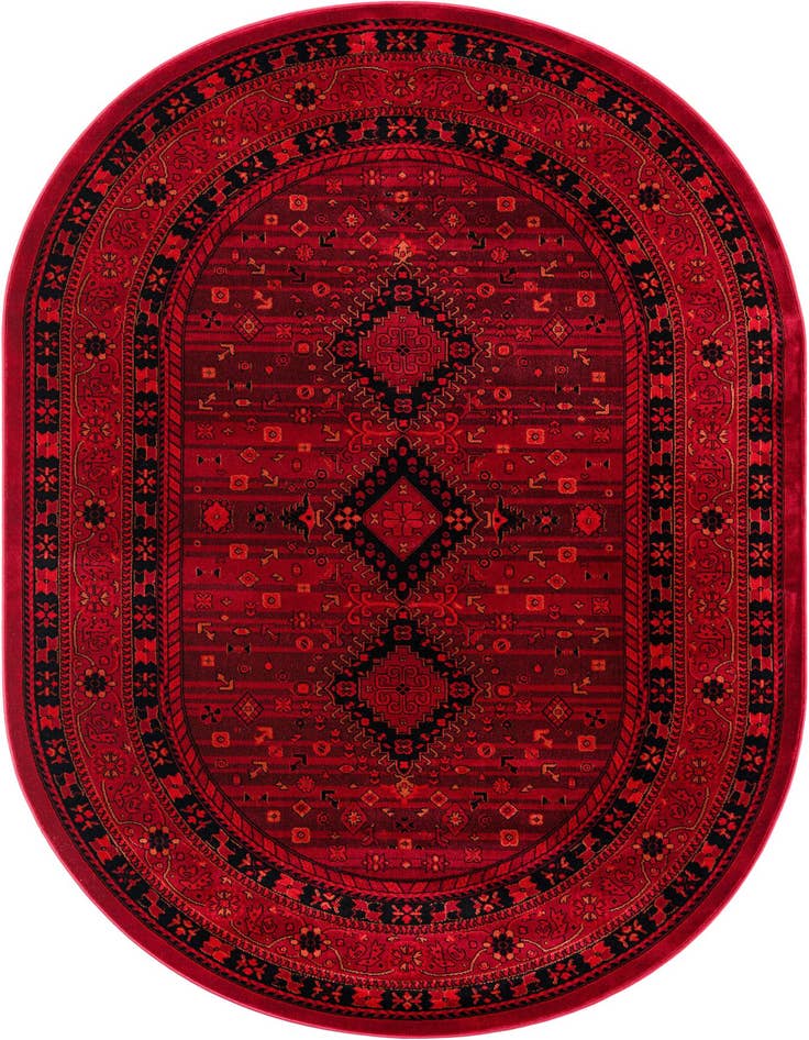 Detail image of 6' 1 x 9' Bokhara Oval Rug