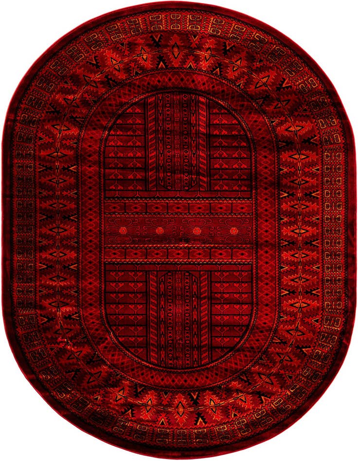Detail image of 6' 1 x 9' Bokhara Oval Rug