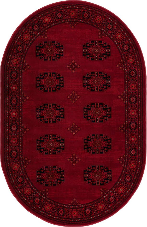 Detail image of 5' 3 x 8' Bokhara Oval Rug