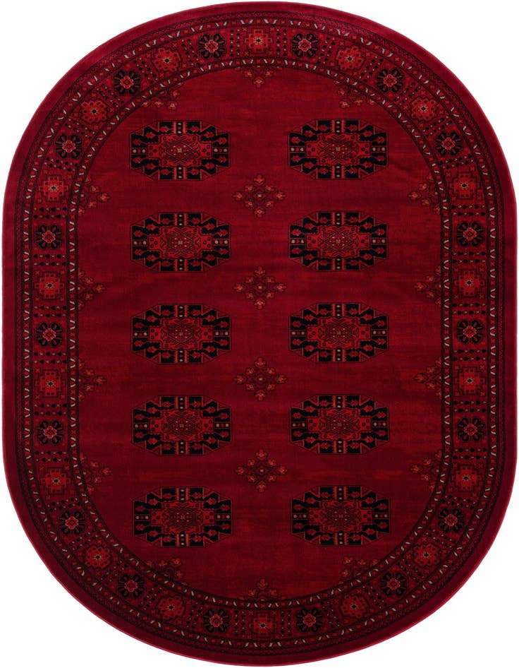 Detail image of 6' 1 x 9' Bokhara Oval Rug
