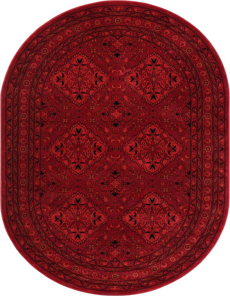 Detail image of 6' 1 x 9' Bokhara Oval Rug