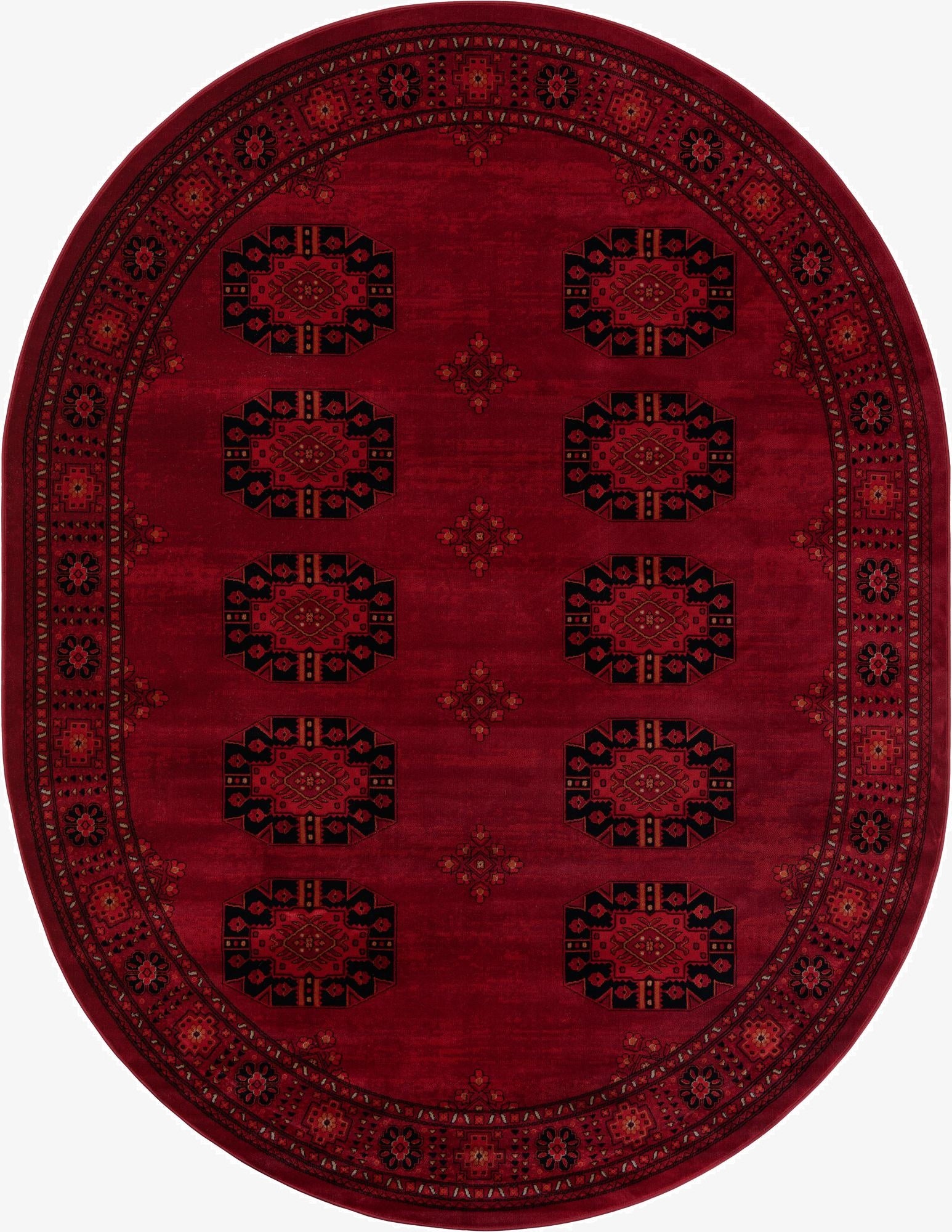 7' 10 x 10' Bokhara Oval Rug