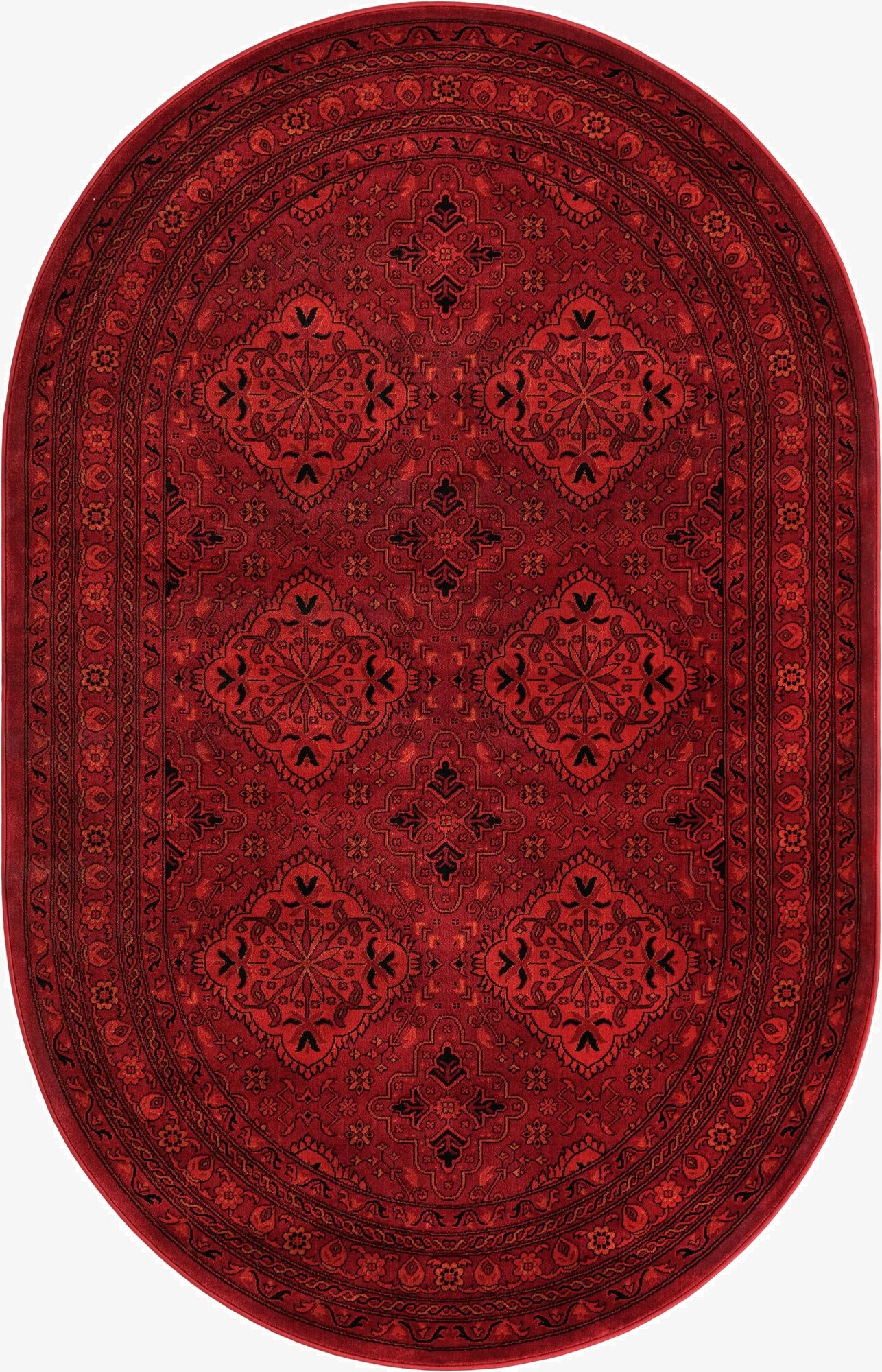 5' 3 x 8' Bokhara Oval Rug