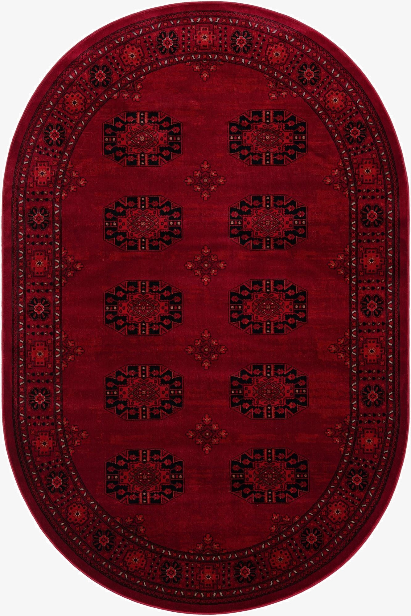 6' 1 x 9' Bokhara Oval Rug
