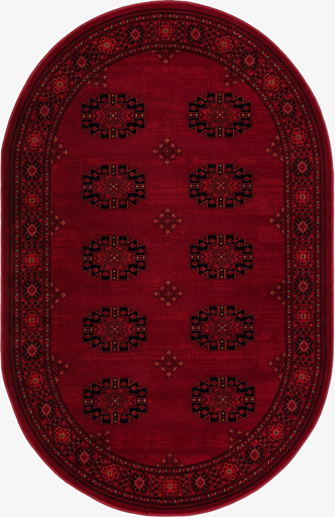 5' 3 x 8' Bokhara Oval Rug