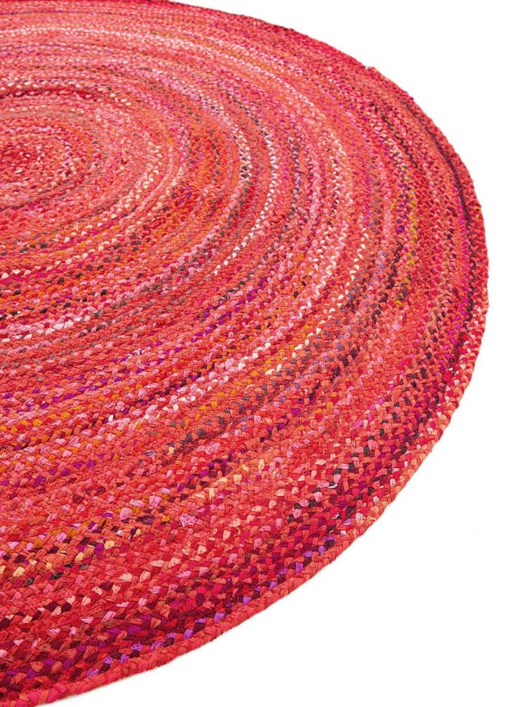 5' 1 x 8' Handmade Braided Chindi Oval Rug