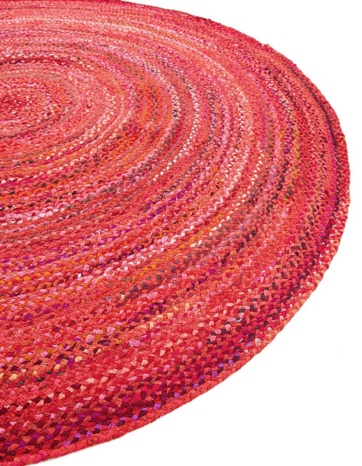Detail image of 5' 1 x 8' Handmade Braided Chindi Oval Rug