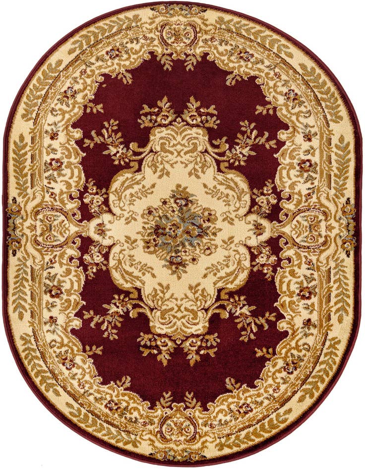Detail image of 4' x 6' Classic Aubusson Oval Rug