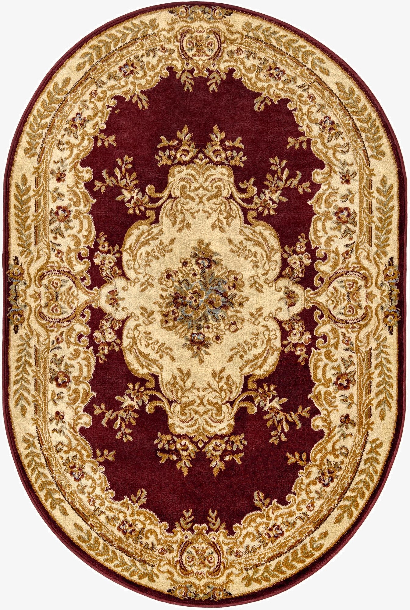 4' x 6' Classic Aubusson Oval Rug