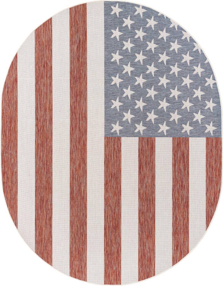 Detail image of 7' 10 x 10' Easy-Clean Jill Zarin Indoor / Outdoor Oval Rug