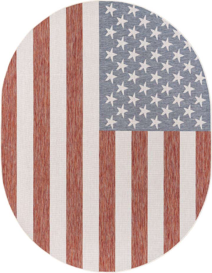7' 10 x 10' Easy-Clean Jill Zarin Indoor / Outdoor Oval Rug