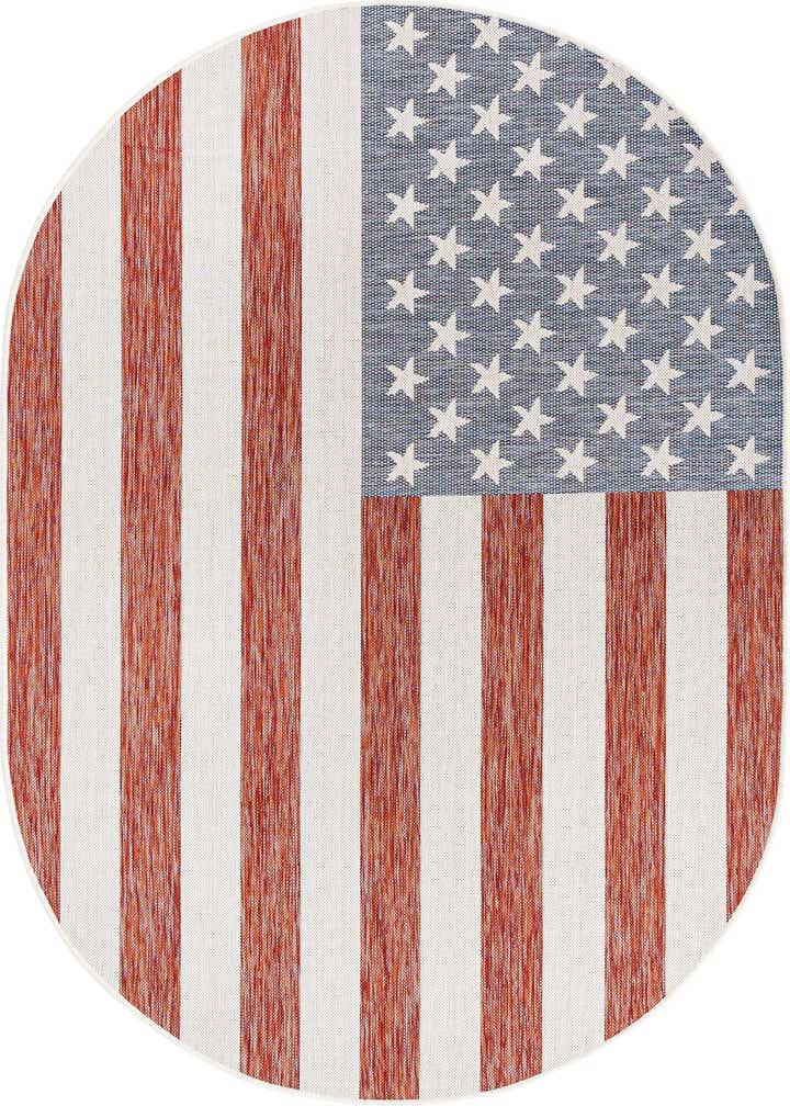 5' 3 x 8' Easy-Clean Jill Zarin Indoor / Outdoor Oval Rug