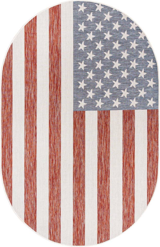 Detail image of 5' 3 x 8' Easy-Clean Jill Zarin Indoor / Outdoor Oval Rug