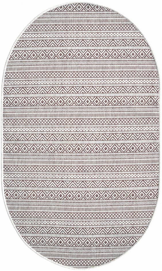 Detail image of 95cm x 160cm Easy-Clean Ribbon Indoor / Outdoor Oval Rug