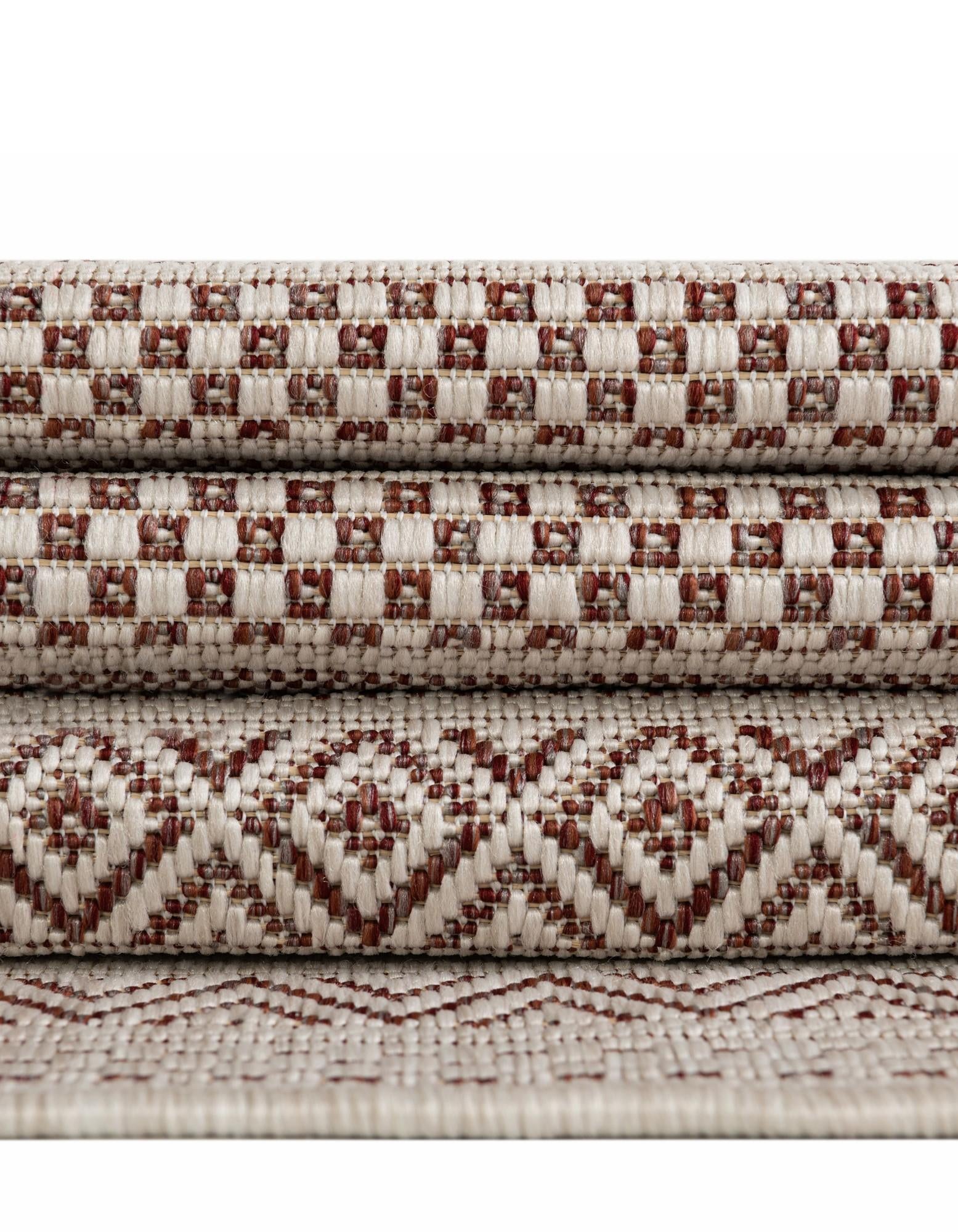 3' x 5' 3 Easy-Clean Striped Indoor / Outdoor Oval Rug