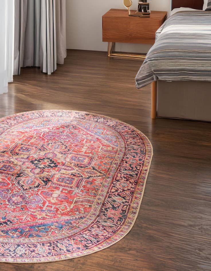 Detail image of 5' x 8' Washable Timeless Oval Rug