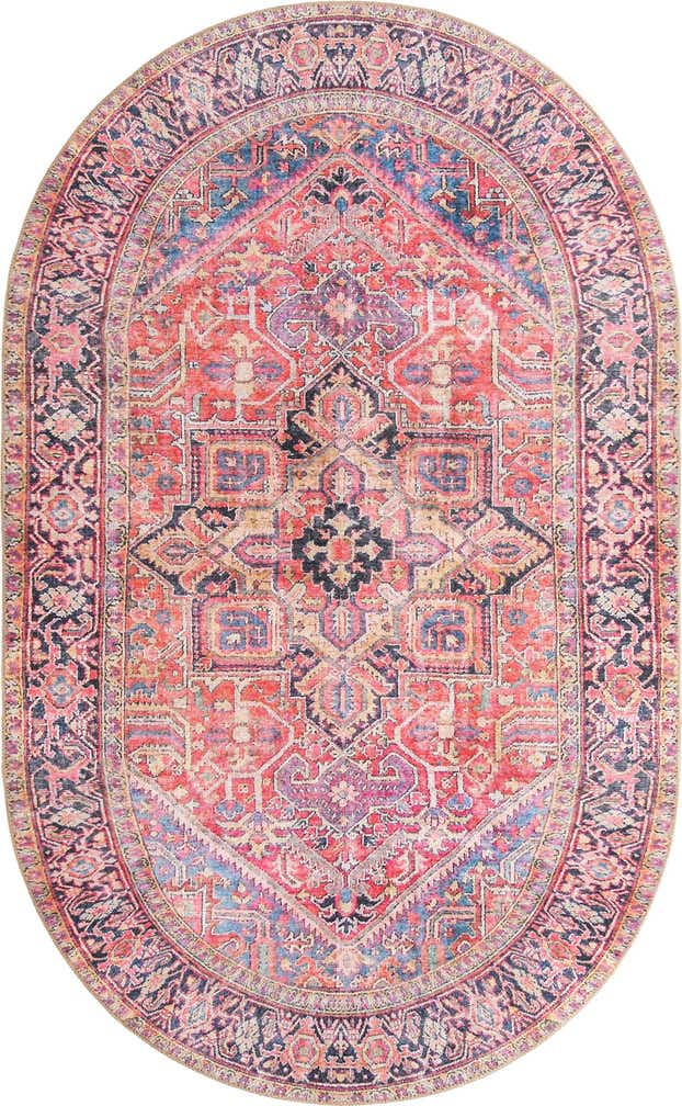 5' x 8' Washable Timeless Oval Rug