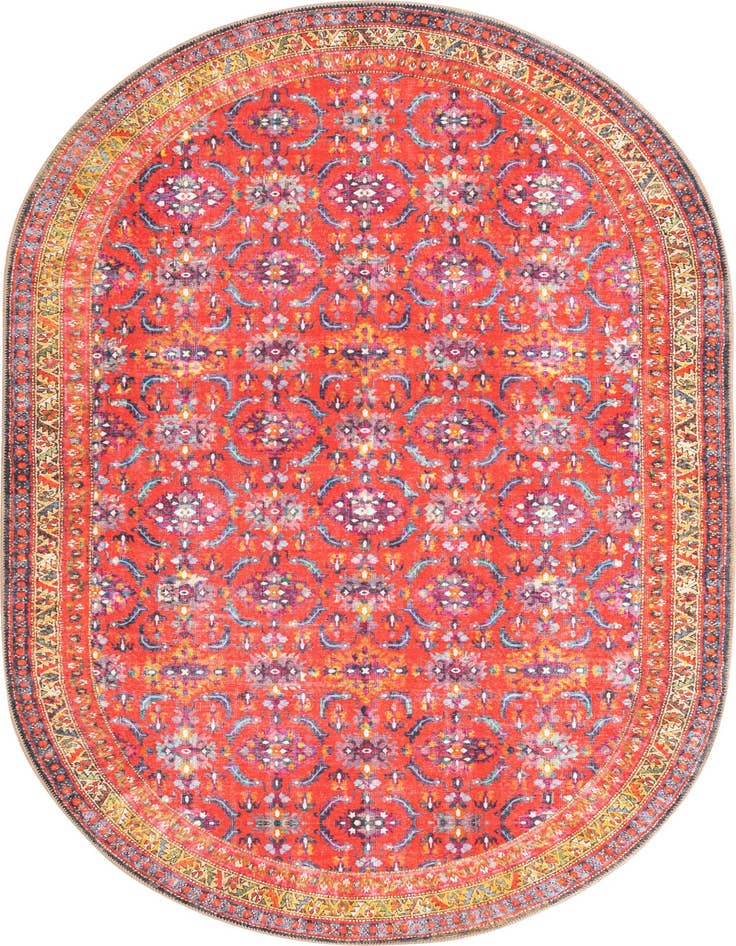 Detail image of 5' x 8' Washable Timeless Oval Rug