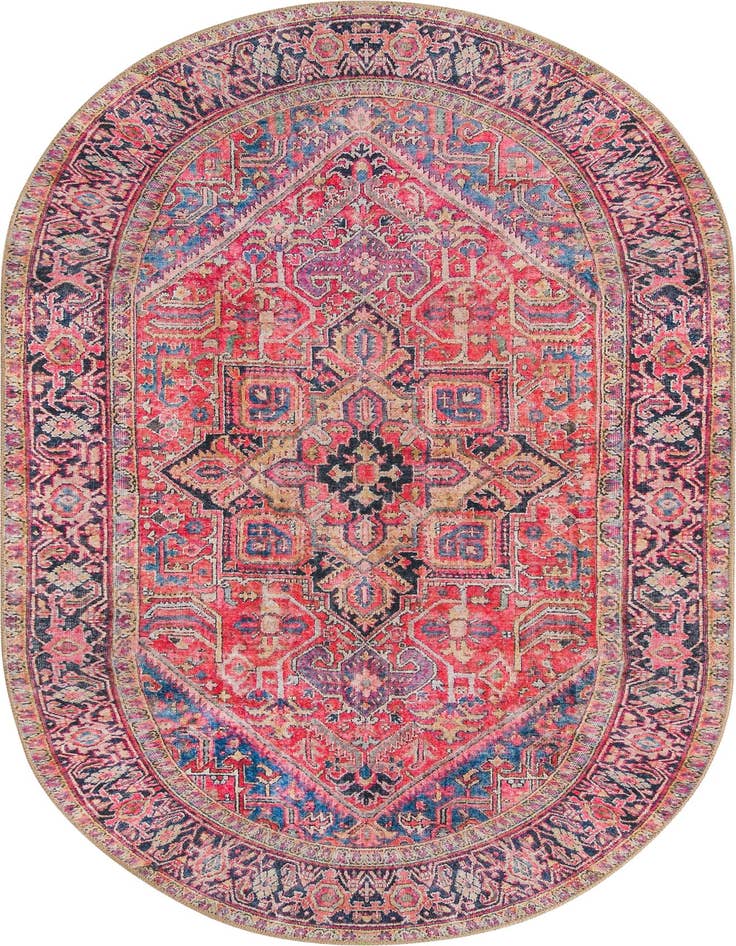 Detail image of 4' x 6' Washable Timeless Oval Rug
