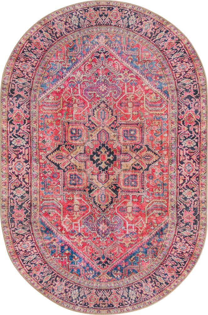 4' x 6' Washable Timeless Oval Rug