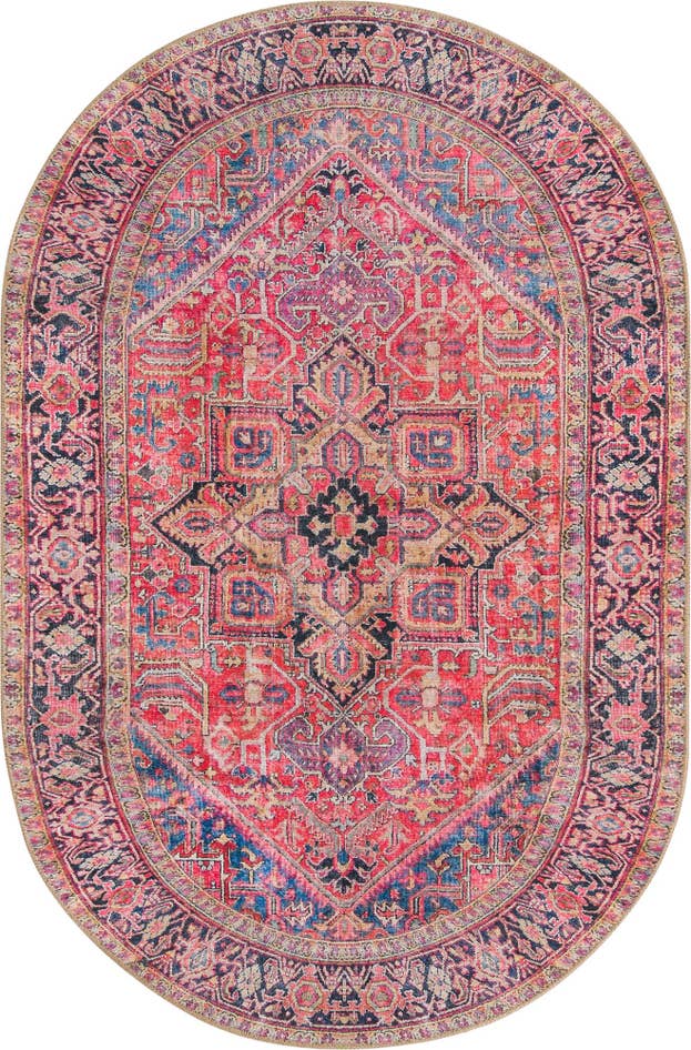 Detail image of 4' x 6' Washable Timeless Oval Rug