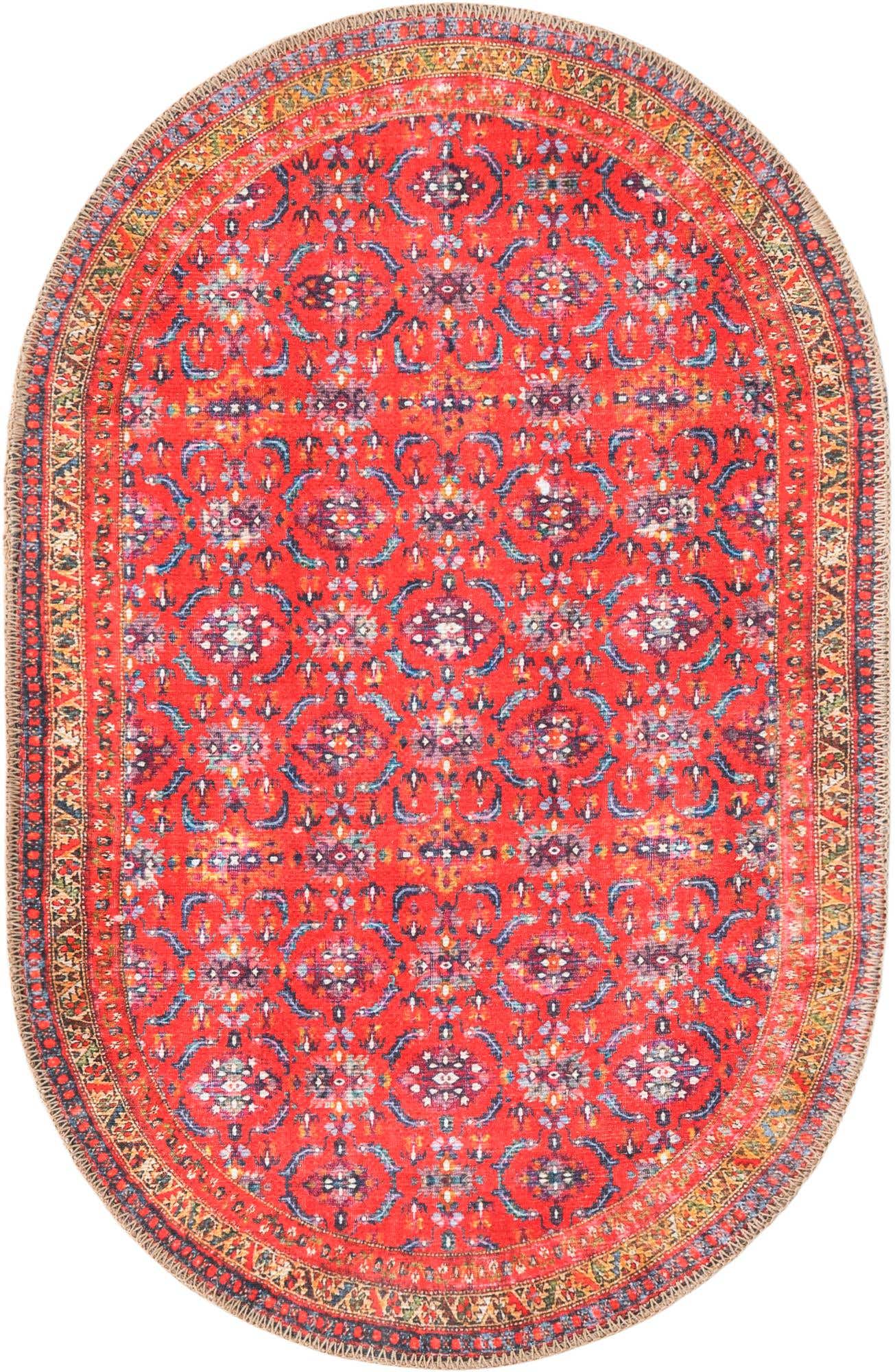 2' x 3' Washable Timeless Oval Rug