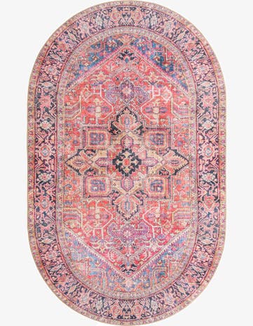 5' x 8' Washable Timeless Oval Rug