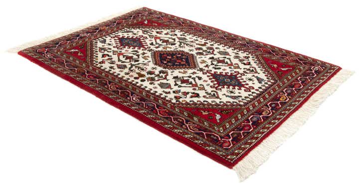 3' 4 x 4' 9 Hand Knotted Abadeh Persian Wool Rug