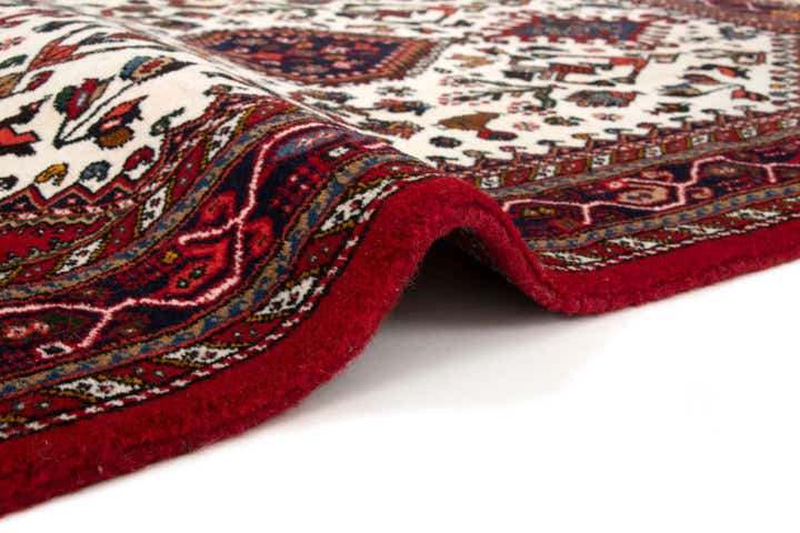 3' 4 x 4' 9 Hand Knotted Abadeh Persian Wool Rug