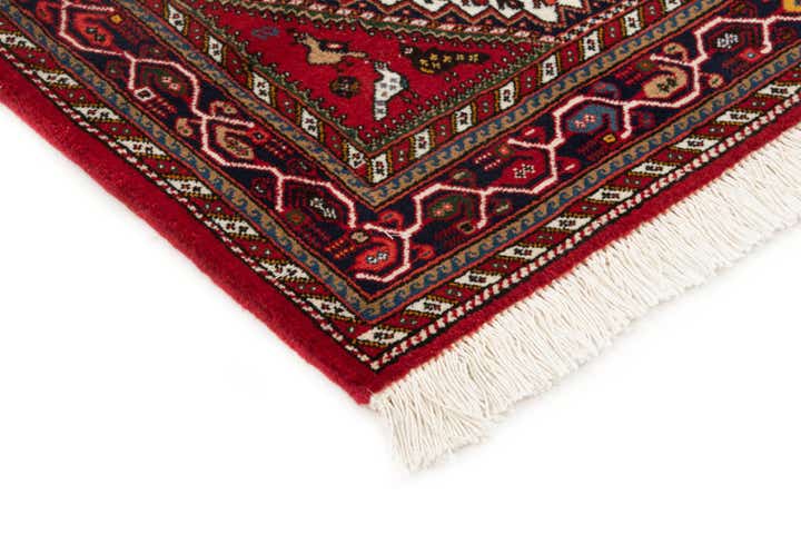 3' 4 x 4' 9 Hand Knotted Abadeh Persian Wool Rug