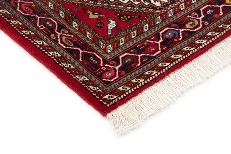 Detail image of 3' 4 x 4' 9 Hand Knotted Abadeh Persian Wool Rug