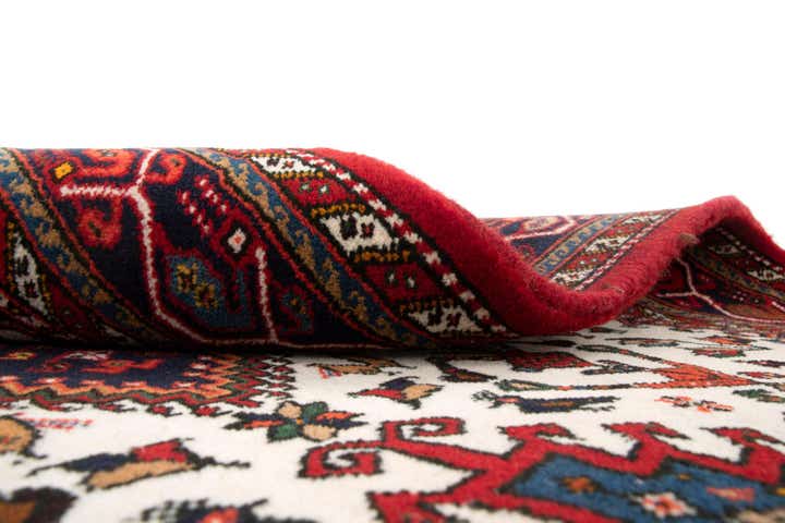 3' 4 x 4' 9 Hand Knotted Abadeh Persian Wool Rug