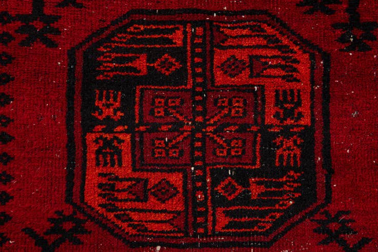 Detail image of 3' 10 x 6' Hand Knotted Abstract Modern Ziegler Oriental Wool Rug