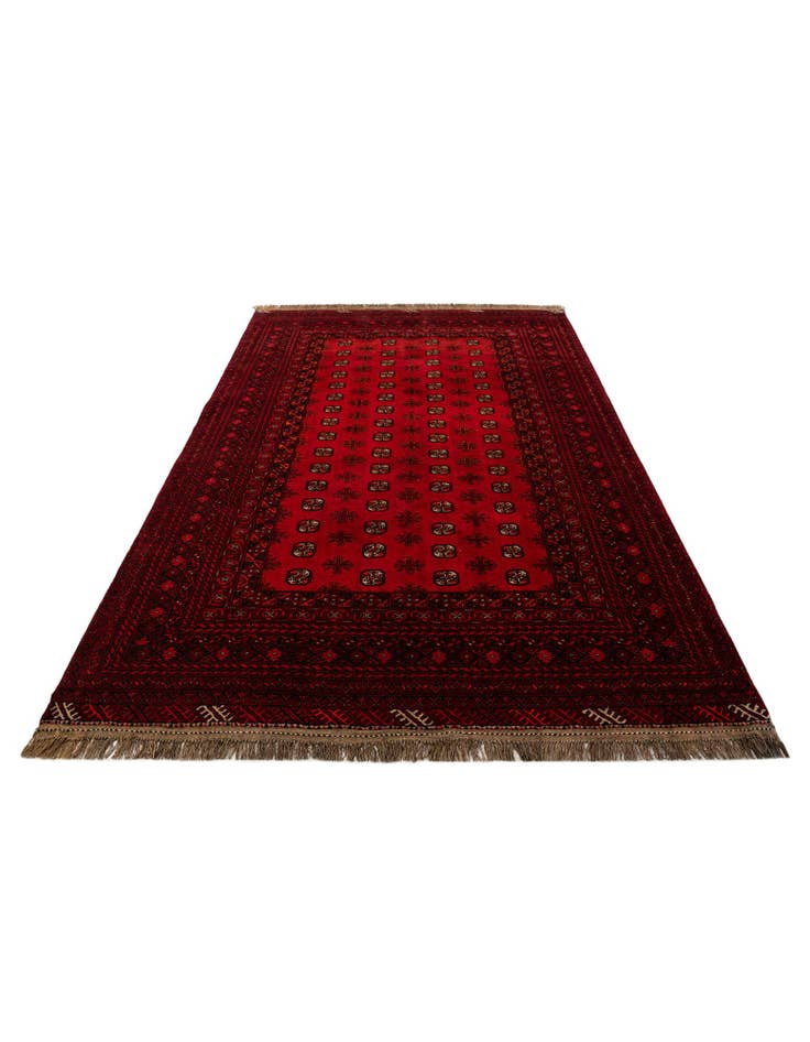 Detail image of 6' 6 x 9' 5 Hand Knotted Afghan Akhche Wool Rug