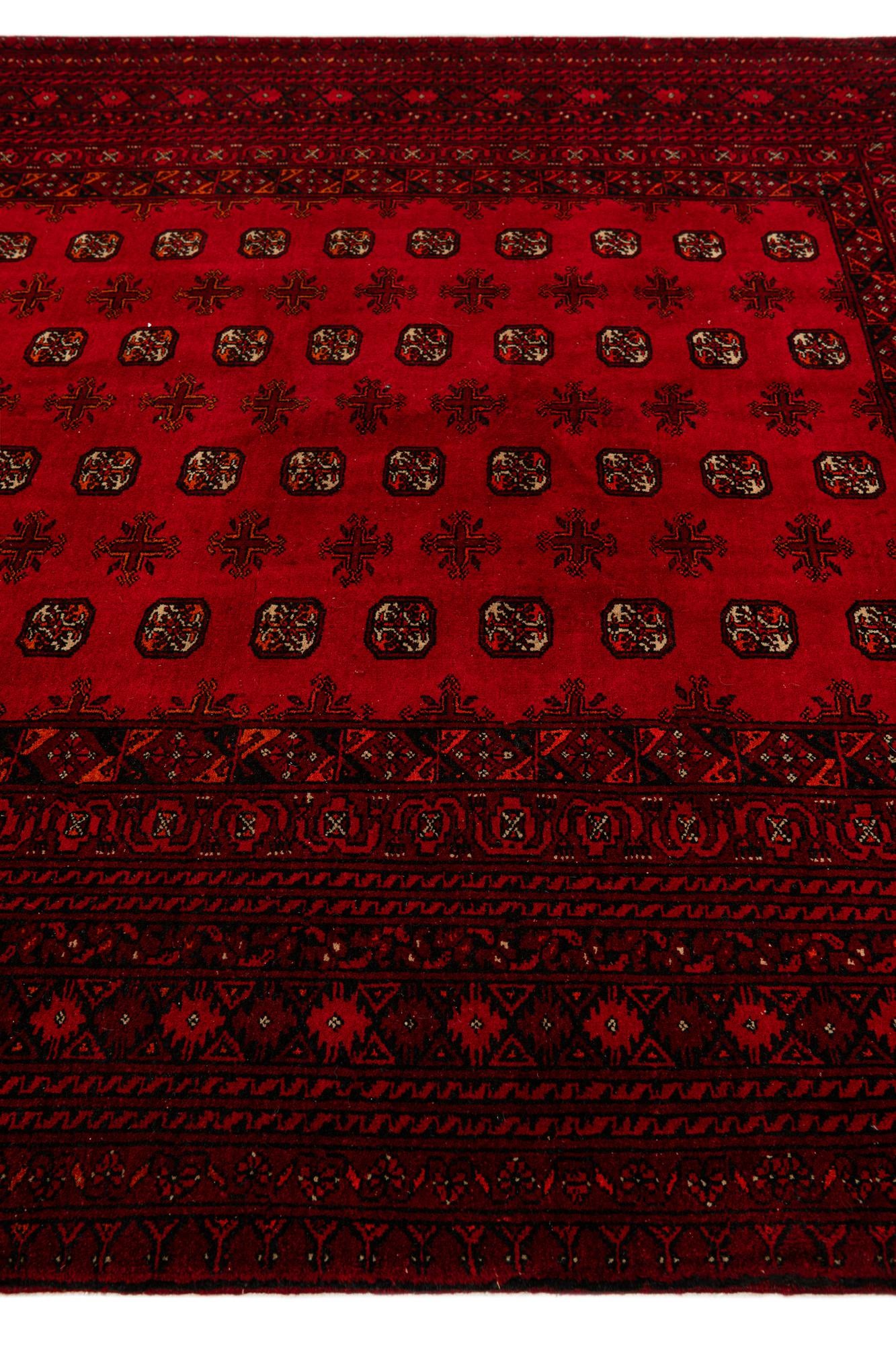 6' 6 x 9' 5 Hand Knotted Afghan Akhche Wool Rug