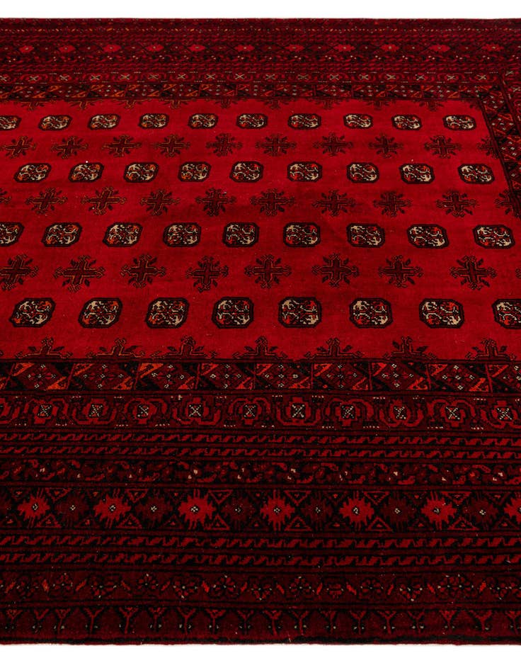 Detail image of 6' 6 x 9' 5  Hand Knotted Afghan Akhche Wool Rug